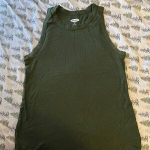 Old Navy Dark Green Cotton Blend Top
